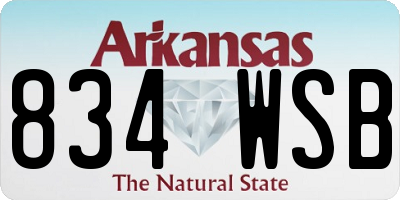 AR license plate 834WSB