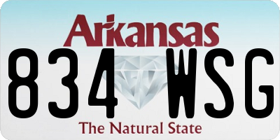 AR license plate 834WSG