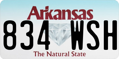 AR license plate 834WSH
