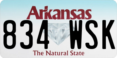 AR license plate 834WSK
