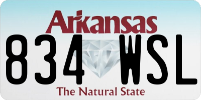 AR license plate 834WSL