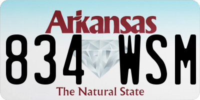 AR license plate 834WSM