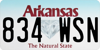 AR license plate 834WSN