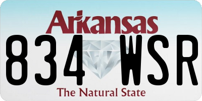AR license plate 834WSR
