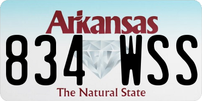 AR license plate 834WSS