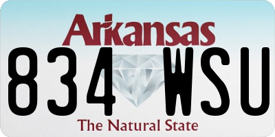AR license plate 834WSU