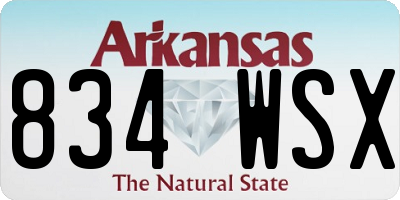 AR license plate 834WSX