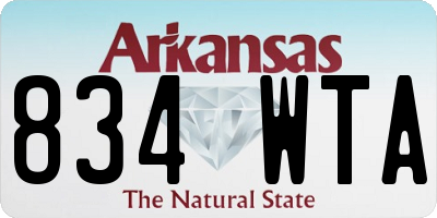 AR license plate 834WTA