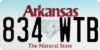 AR license plate 834WTB