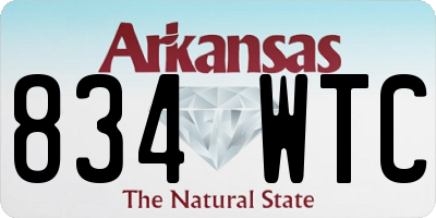 AR license plate 834WTC