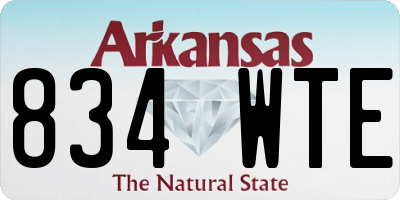 AR license plate 834WTE