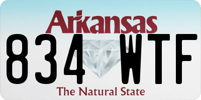 AR license plate 834WTF