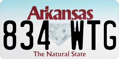 AR license plate 834WTG