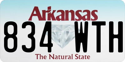 AR license plate 834WTH