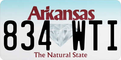 AR license plate 834WTI