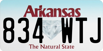 AR license plate 834WTJ