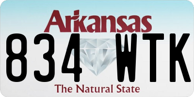 AR license plate 834WTK