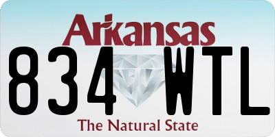 AR license plate 834WTL