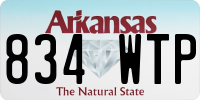 AR license plate 834WTP