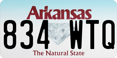 AR license plate 834WTQ