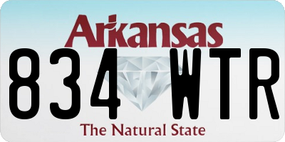 AR license plate 834WTR