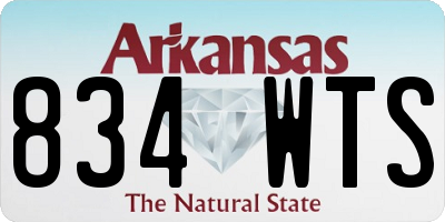 AR license plate 834WTS