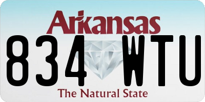 AR license plate 834WTU