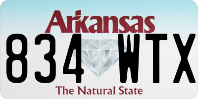 AR license plate 834WTX