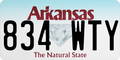 AR license plate 834WTY