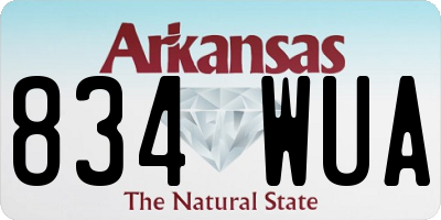 AR license plate 834WUA