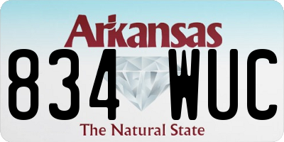 AR license plate 834WUC