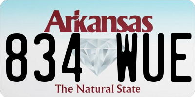 AR license plate 834WUE