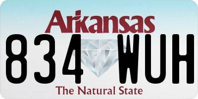 AR license plate 834WUH