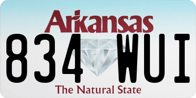 AR license plate 834WUI
