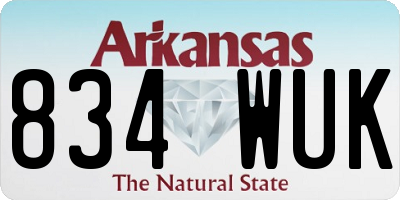 AR license plate 834WUK