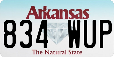 AR license plate 834WUP