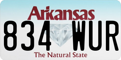 AR license plate 834WUR