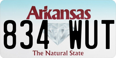 AR license plate 834WUT