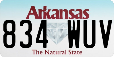 AR license plate 834WUV