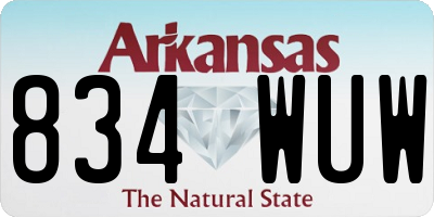 AR license plate 834WUW