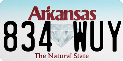 AR license plate 834WUY