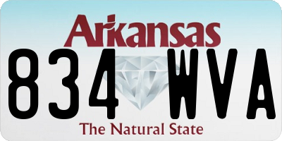 AR license plate 834WVA