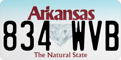 AR license plate 834WVB