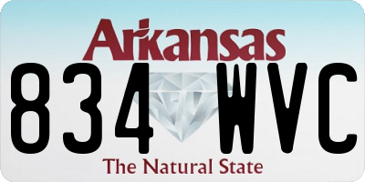 AR license plate 834WVC