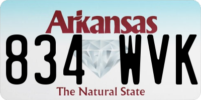 AR license plate 834WVK