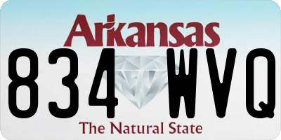 AR license plate 834WVQ