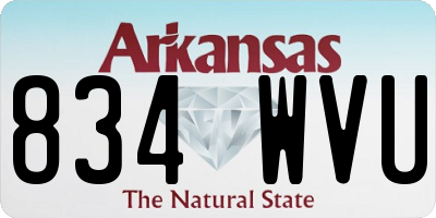 AR license plate 834WVU