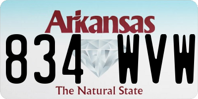 AR license plate 834WVW