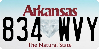 AR license plate 834WVY