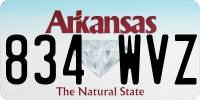 AR license plate 834WVZ